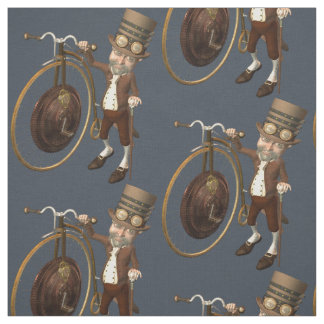 Funny  Steampunk Penny Farthing Stof