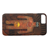 Funny Steampunk Robot - Brass Monogram Super Hero Case-Mate iPhone Case (Achterkant (Horizontaal))