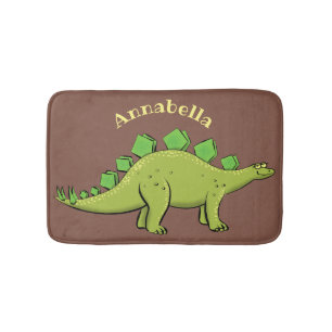 Funny stegosaurus dinosaur cartoon badmat