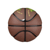 Funny stegosaurus dinosaur cartoon basketbal (Rechts)