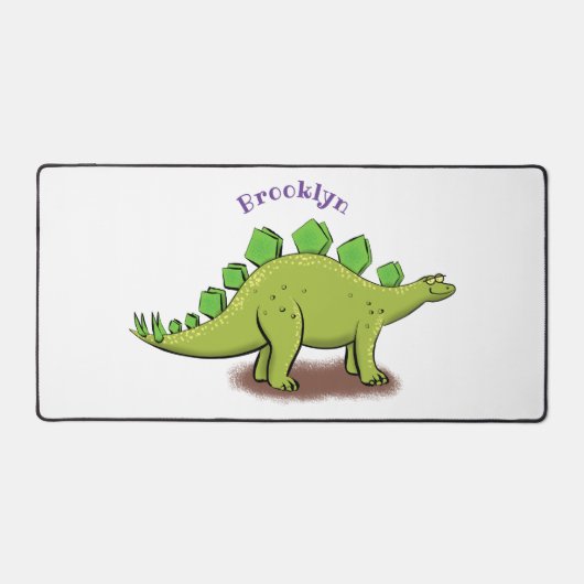Funny stegosaurus dinosaur cartoon bureaumat (Voorkant)