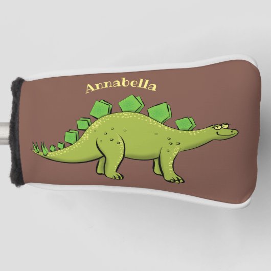 Funny stegosaurus dinosaur cartoon golfheadcover (Voorkant)
