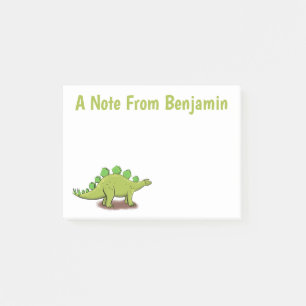 Funny stegosaurus dinosaur cartoon post-it® notes
