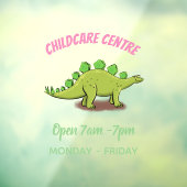 Funny stegosaurus dinosaur cartoon raamsticker (Vel 3)