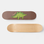 Funny stegosaurus dinosaur cartoon skateboard (Horizontaal)