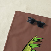 Funny stegosaurus dinosaur cartoon strandlaken (In situ)