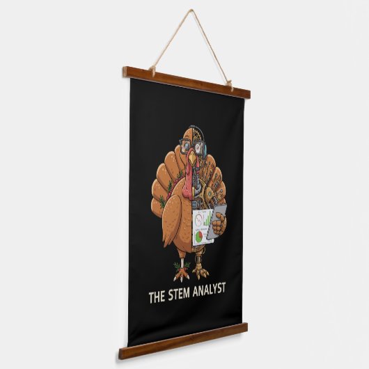 Funny STEM Analyst Robot Turkey Thanksgiving Gift Hangend Wandkleed (Gebogen)