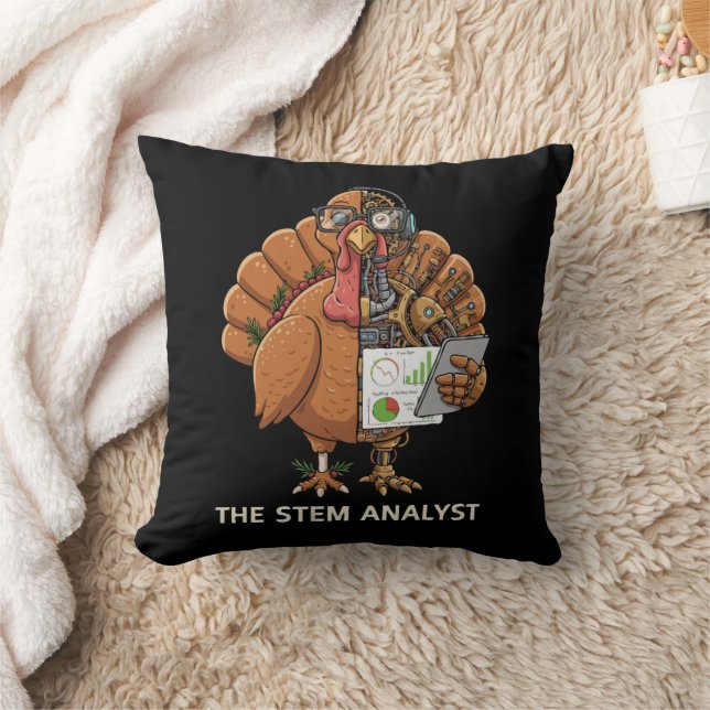  Funny STEM Analyst Robot Turkey Thanksgiving Gift Kussen (Deken)