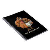 Funny STEM Analyst Robot Turkey Thanksgiving Gift Notitieboek (Rechterzijde)