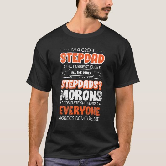 Funny Stepdad Gift Idee voor Bonus Step Dad T-shirt (Voorkant)