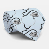 Funny Stethoscopen voor artsen, lichtgrijs Stropdas (Opgerold)