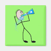 Funny Stick Man Gifts Magneet (Voorkant)