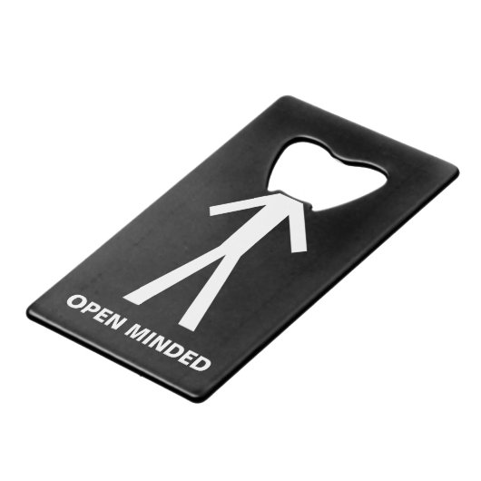 Funny Stick Man Kredietkaart Flessenopener (Voorkant Gekanteld)