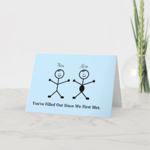 Funny Stick Man Valentijnsdag Card Kaart