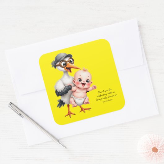Funny sticker baby shower adjustable  (Enveloppe)