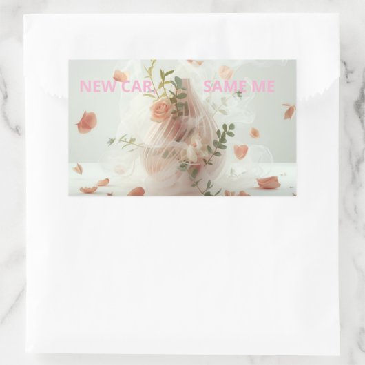 Funny Sticker – NEW CAR, SAME ME (Tas)