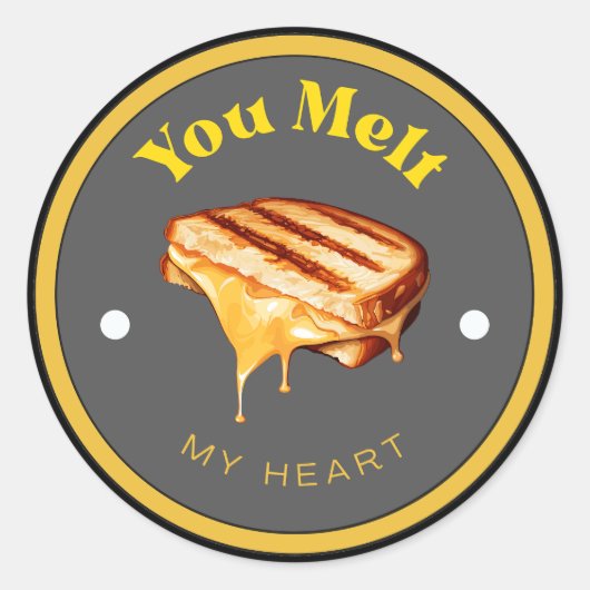 FUNNY ! Sticker - Vous Fondez Mon Coeur - Fromage (Devant)