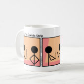 Funny Stickman Coin Toss Mok (Voorkant links)