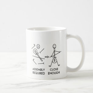 Funny Stickman Guitar Assembly Koffiemok
