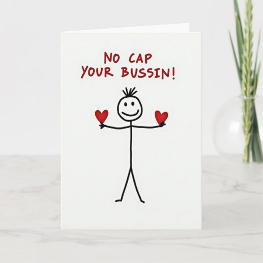 Funny Stickman No Cap Best Card Kaart (Voorkant)