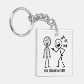 Funny Stickman Sleutelhanger (Voorkant Links)