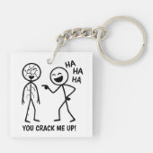 Funny Stickman Sleutelhanger (Achterkant)