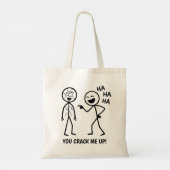 Funny Stickman Tote Bag (Achterkant)