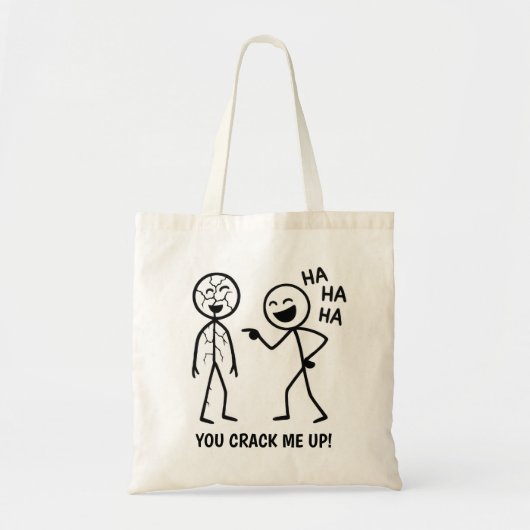Funny Stickman Tote Bag (Voorkant)