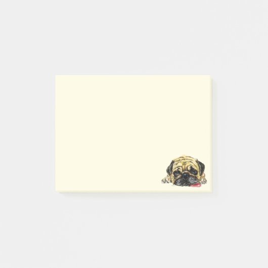 Funny Sticky Notes met Pug Dog (Voorkant)