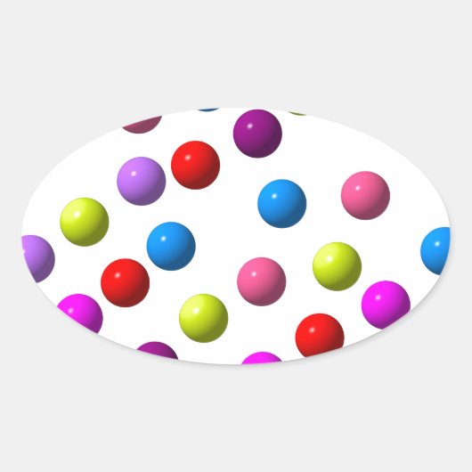 Funny Stippen Ovale Sticker (Voorkant)