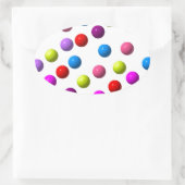 Funny Stippen Ovale Sticker (Tas)