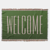 Funny Stippen Pattern dark green + jouw tekst Deken (Voorkant)