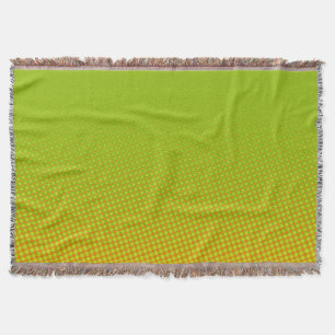 Funny Stippen Pattern green oranje + jouw idee Deken