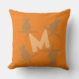 Funny Stitch Effet Chats Monogramme Coussin
