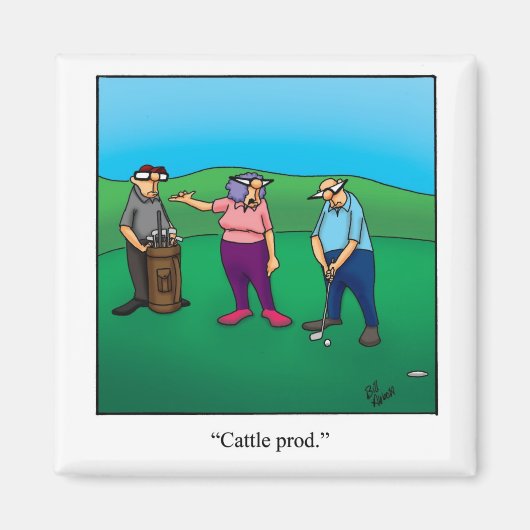 Funny Stocking Stuffer Golf Humor Magnet Magneet (Voorkant)