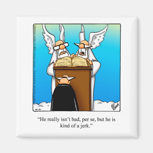 Funny Stocking Stuffer Heavenly Humor Magnet Magneet (Voorkant)
