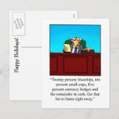 Funny StockMarket Humour de Noël Carte postale (Devant / Derrière)