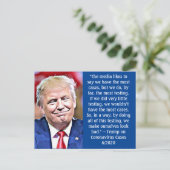 Funny Stomme Trump citeert Memorabilia Keepomwille Briefkaart (Staand voorkant)