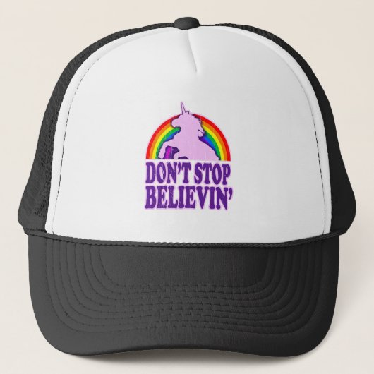 Funny Stop niet met Believin' Unicorn Trucker Pet (Voorkant)