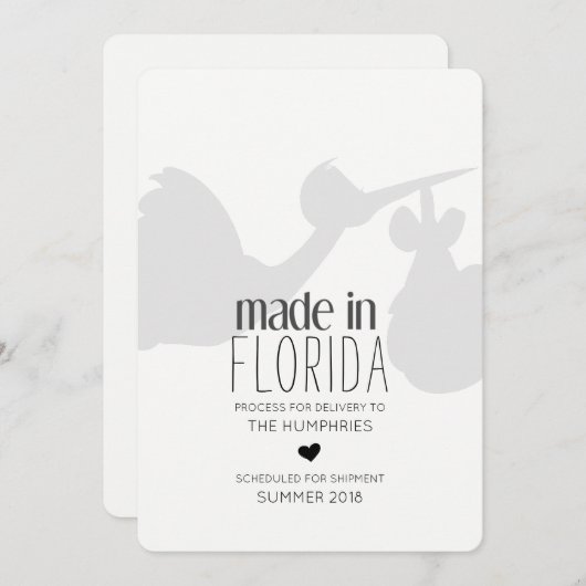 Funny Stork Delivery Zwangerschap Aankondiging (Voorkant / Achterkant)