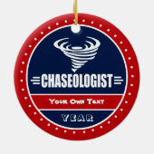 Funny Storm Chaser Tornado Twister Keramisch Ornament (Achterkant)