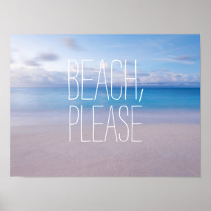 Funny strand, alsjeblieft, oceaanfotohester, walvi poster