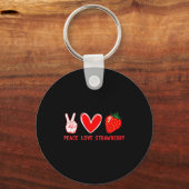 Funny Strawberry Art For Men Women Fruit Strawberr Sleutelhanger (Voorkant)