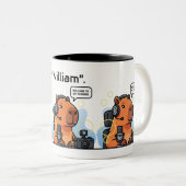 Funny Streamer Capybara Mug – Custom Channel Name (Devant droit)