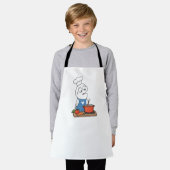 Funny Stressed Cooking Loop Character Apron Schort (Gedragen)