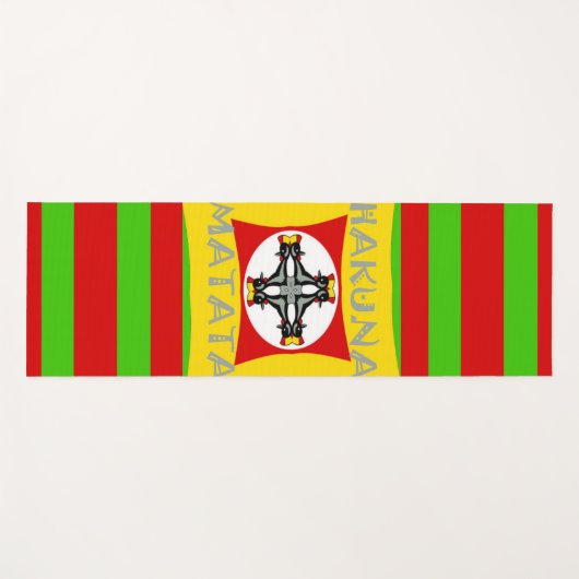 Funny Stretching Style Hakuna Matata Yogamat (Voorkant (horizontaal))