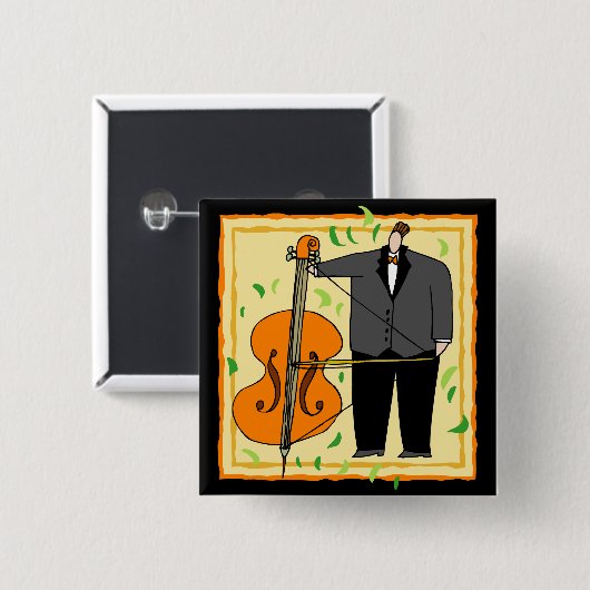 Funny String Bass Button (Voorkant /achterkant)