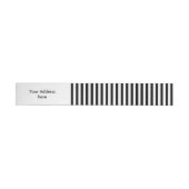 Funny Stripes BLACK + uw achtergrondkleur Omwikkelbaar Adreslabel (Individueel)