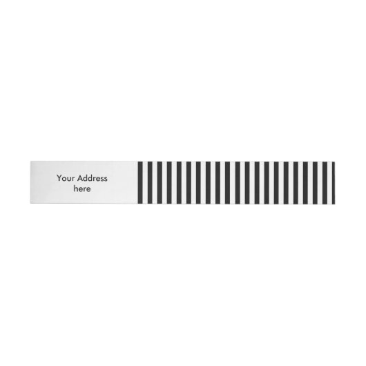 Funny Stripes BLACK + uw achtergrondkleur Omwikkelbaar Adreslabel (Individueel)