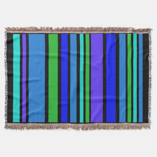 Funny Stripes kleurstof IV + uw achtergrondkleur Deken (Voorkant)